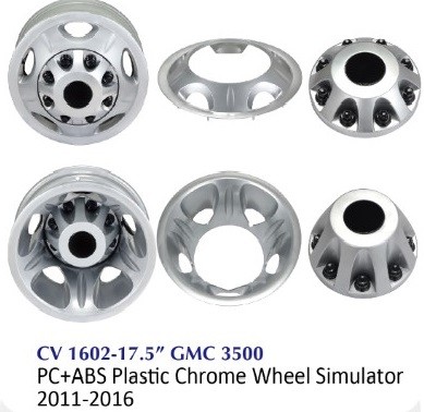 Simulador de roda cromada para caminhão - CV1602-17.5 GMC 3500